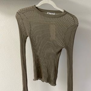 Zara see through long sleeve